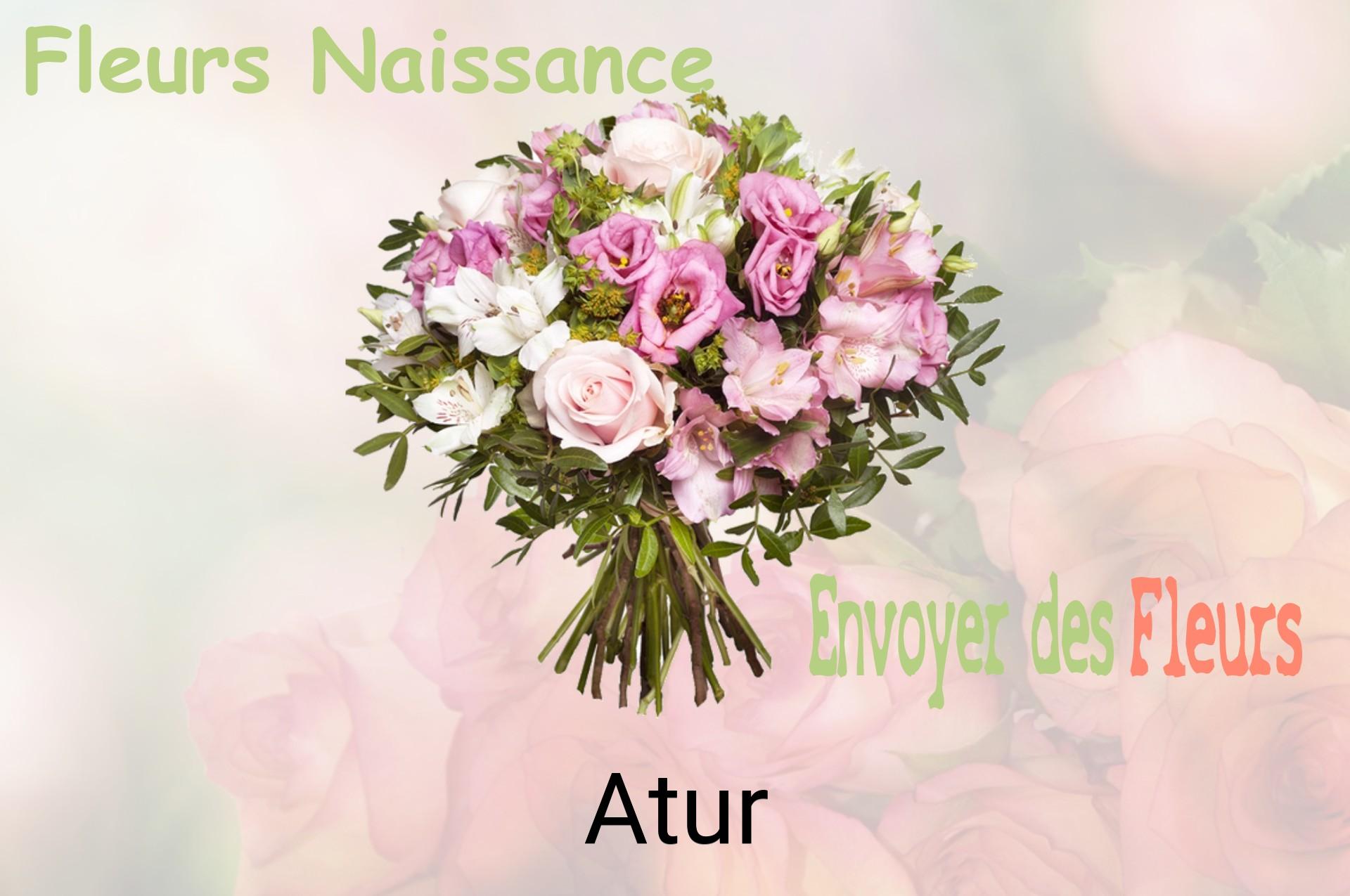 Bouquet de fleurs de naissance livré à Atur